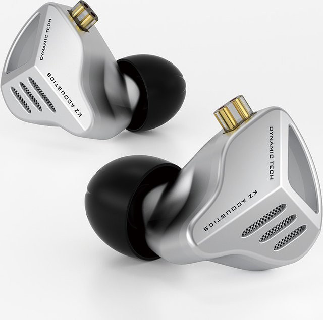 KZ ZVX In-Ear Monitor Kopfhörer mit dynamischem HIFI Bass und 2PIN Kabel in Schwarz und Silber - Bild 1