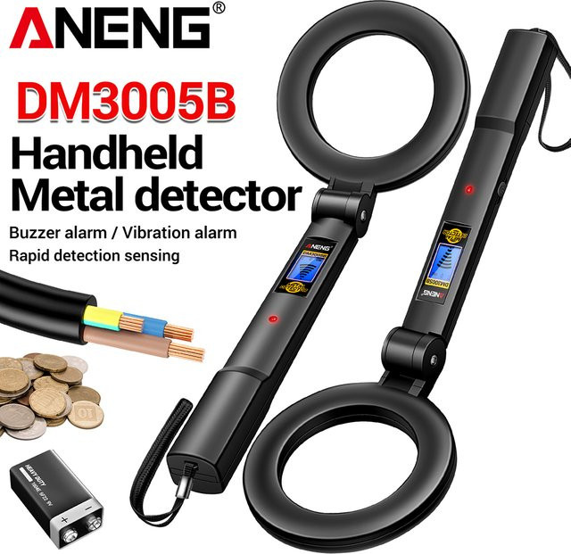 ANENG DM3005B Handheld Metall Detektor mit LED-Bildschirm und Vibrationsalarm in Blau - Bild 1