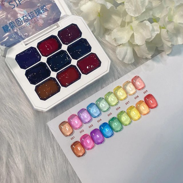 NAILCO UV-Gel Nagellack, 9-Farben Farbverlauf, Glänzend - Bild 1