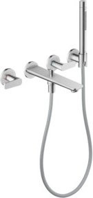 Hansgrohe Axor Citterio 3-Loch-Wannenarmatur mit zwei Griffen, Chrom, Wandmontage - Bild 1