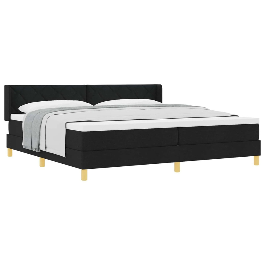 vidaXL Boxspringbett mit Matratze Schwarz B/T/H: 200 x 200 x 88 cm - Bild 2