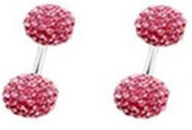 Ohrstecker 925 Silber, Zirkonia, pink, Damen - Bild 1