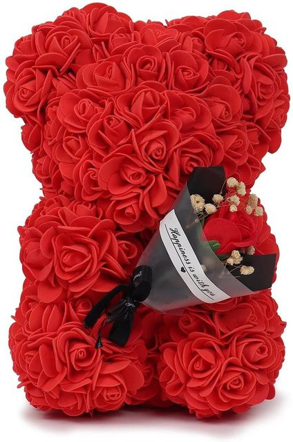 Künstliche rote Rose als Dekoration für Muttertag oder Valentinstag, 25m Länge - Bild 1