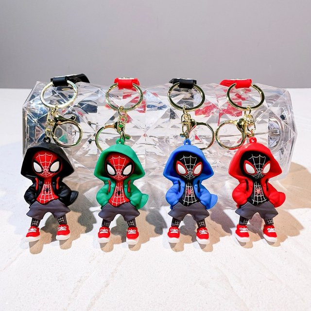 Bandai Marvel Spider-Man Miles Schlüsselanhänger, Cartoon-Figur, bunt - Bild 1
