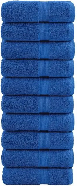 vidaXL SOLUND Waschhandtücher aus Baumwolle, 10 Stück, Blau, 30 x 30 cm, 600 g/m² - Bild 1
