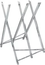 Klappbarer Sägebock aus Metall von ECD Germany in Silber bis 100 kg Belastbarkeit - Bild 1