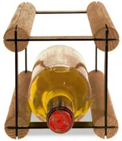 PROREGAL Vinotega Mod Modulares Weinregal aus massivem Kiefernholz, Braun geölt, H x B x T: 12,5 x 12,5 x 24,5 cm
