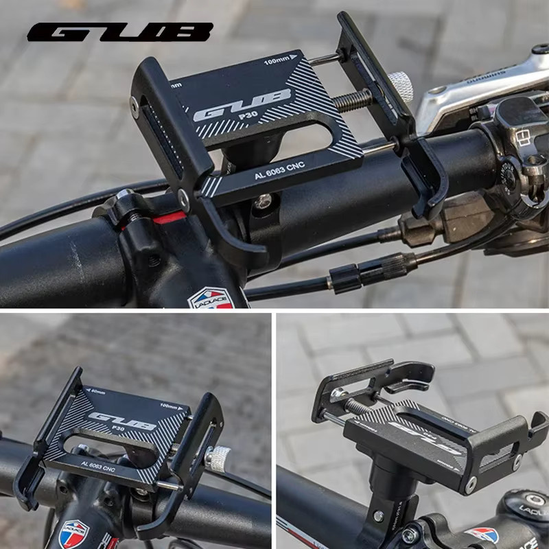 GUB P30 Fahrrad-Handyhalterung aus Aluminium-Legierung für E-Bikes und Elektromotorräder in Silber - Bild 5