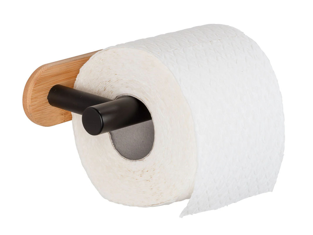 WENKO Turbo-Loc Orea Bamboo Toilettenpapierhalter in Schwarz - Bild 3