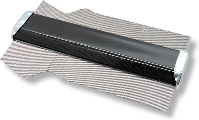 Shinwa 45002 Konturenlehre A in Schwarz mit 150 mm Länge - Bild 1