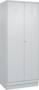 C+P Wäsche- und Kombispinde Classic PLUS mit Sockel, 2 Abteile, Lichtgrau, H x B x T: 195 x 80 x 50 cm - Bild 1