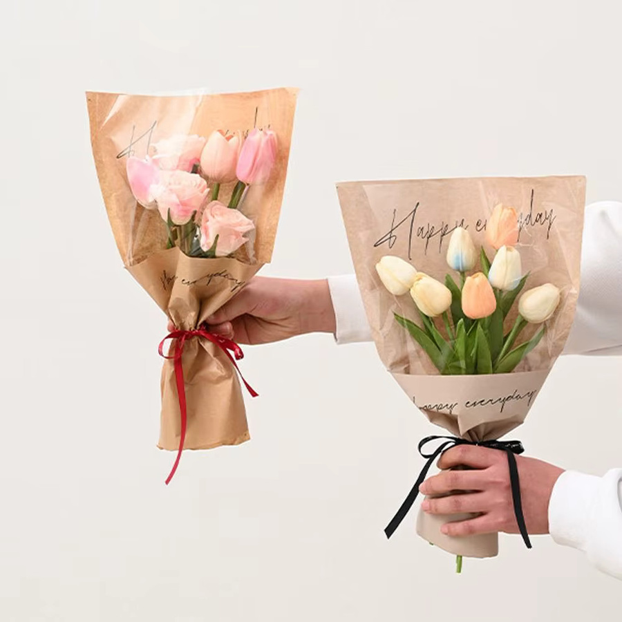 Wasserdichte Plastiktüten als Verpackungshülle für Rosensträuße und einzelne Blumen in Mehrfarbig für Valentinstag - Bild 3