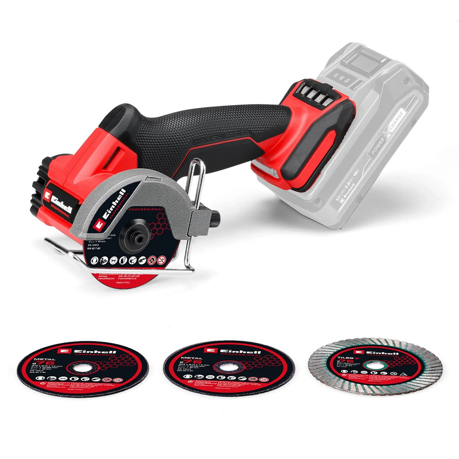 Einhell Professional Akku-Trennschleifer TP-CO 18/76-C Li BL Rot-Schwarz B/T/H: 12,7 x 25,7 x 12,5 cm - Bild 5