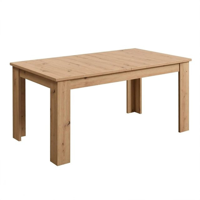 Homestyle4u Esstisch aus Holzwerkstoff in Braun, ausziehbar, B/T: 120-160 x 80 cm - Bild 1