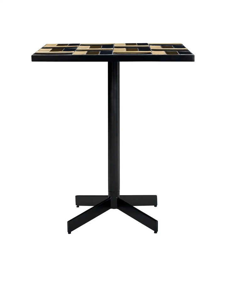 House Doctor Esstisch het cafe Geometric in Braun aus Keramik, B/T/H: 62 x 62 x 1 cm - Bild 1