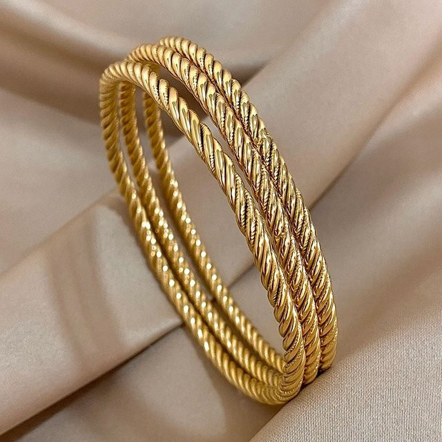 Slavena Armreif, 18 Karat vergoldeter Edelstahl, Gold, Damen - Bild 1