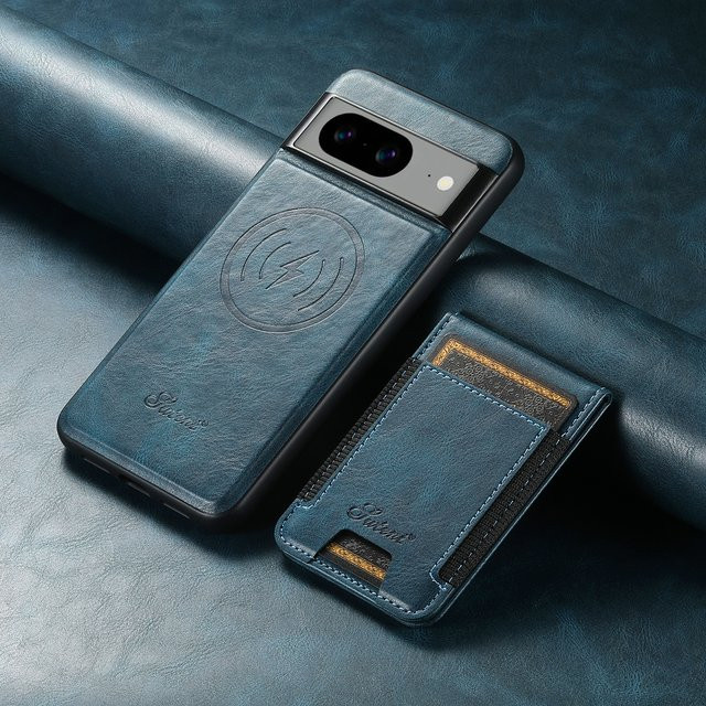 SUTENI Kunstleder Handyhülle mit Magnet Kartenhalter und Ständer für Google Pixel 10 Pro XL 9 8A 7 6 in Braun oder Blau - Bild 1