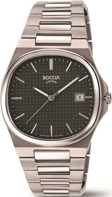 Boccia Herrenuhr, Quarz, Titan, Saphirglas, 39 mm, Grau, 5 ATM - Bild 1