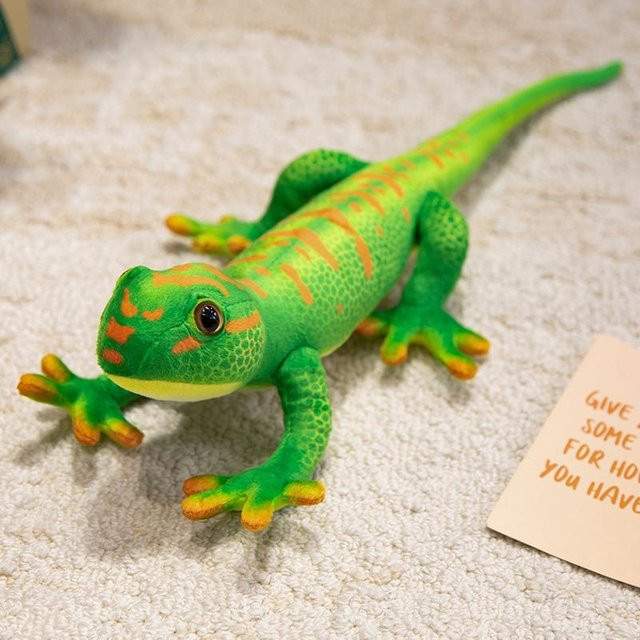 Binchi Outdoor Product Gecko-Puppe, Chamäleon Plüschtier, 65cm, ab 14 Jahren - Bild 1