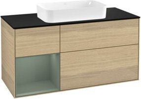 V&B Waschtischunterschrank Finion mit Wandbeleuchtung, Breite: 120 cm, Tiefe: 50,1 cm, Höhe: 50,1 cm, lackiert, Ocean - Bild 1