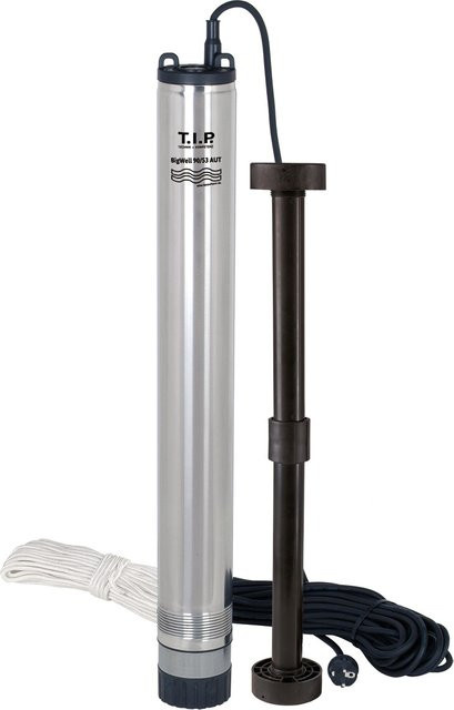 T.I.P. BigWell 90/53 AUT Tiefbrunnenpumpe aus Edelstahl mit Schutzkontaktstecker - Bild 1