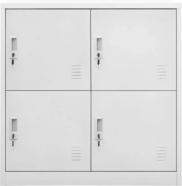 vidaXL Schließfachschrank aus Stahl in Hellgrau, B/T/H: 90 x 45 x 92,5 cm - Bild 1