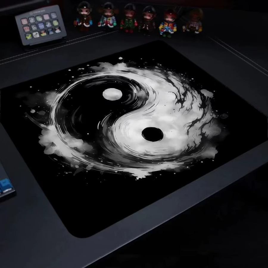 Mairuige Mauspad im Yin-Yang-Stil mit chinesischem Tai Chi-Diagramm in Schwarz-Weiß - Bild 2