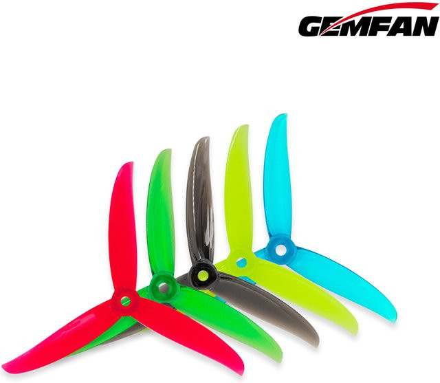 Gemfan Vanover 5136 3-Blatt Propeller für FPV Freestyle Quadcopter und Racing Drones, 5 Zoll, Grün, B/T/H: 5,1 x 3,6 x 3 cm - Bild 1