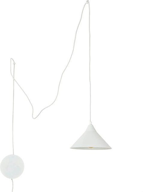Giovanni Battista Pendelleuchte in Weiß aus Metall mit Kabel, Stecker und Schalter - Bild 1