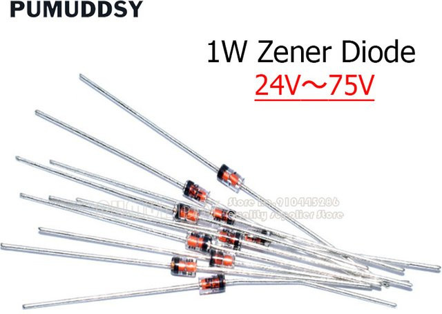 PUMUDDSY Zenerdiode Set 100 Stück 1W Do-41 Schwarz - Bild 1
