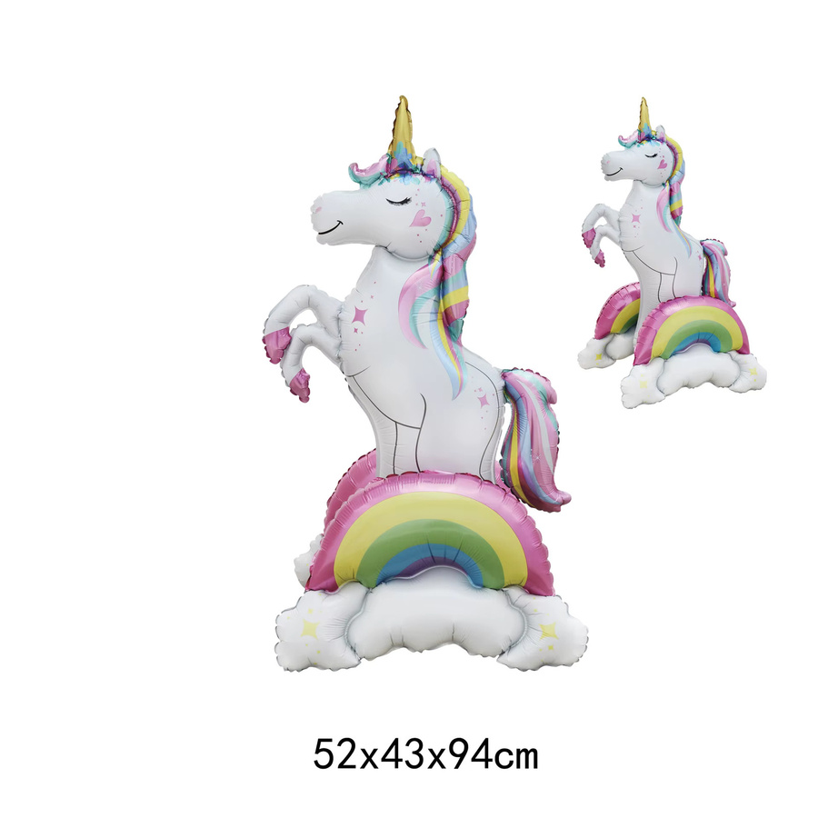 XMSJ Regenbogen-Einhorn-Ballon in Mehrfarbig für Kindergeburtstage und Babypartys - Bild 2
