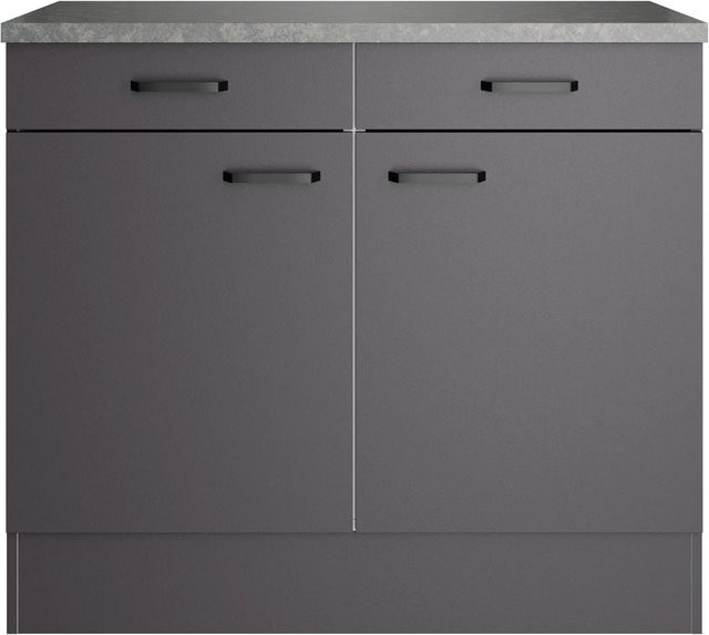 OPTIFIT Unterschrank Kiel420 OPTImulti MUKI U106-1+ Anthrazit Matt, B/T/H: 100 x 60 x 88 cm - Bild 1