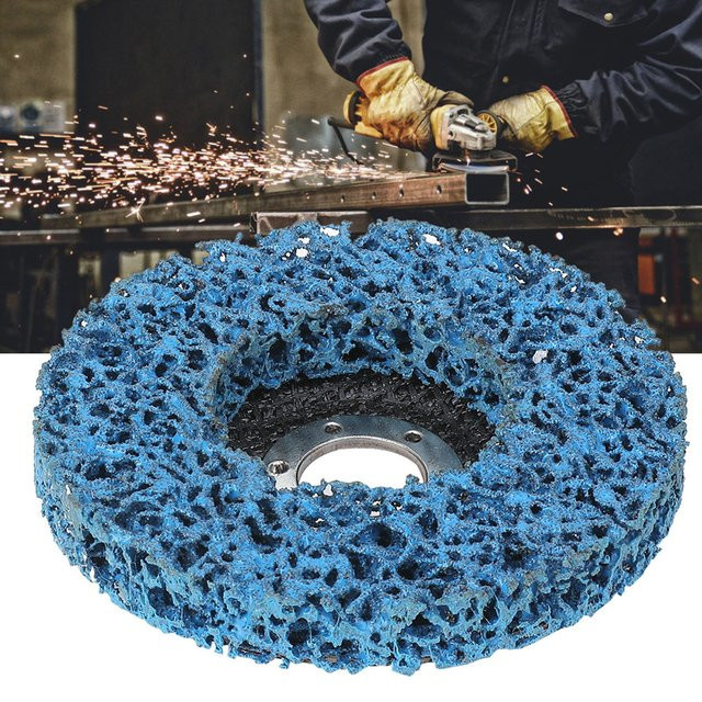 WALFRONT Poly Strip Schleifscheibe in Blau zur Rost- und Farbentfernung für Winkelschleifer - Bild 1