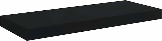vidaXL Schwebendes Wandregal Schwarz B/T/H: 60 x 23,5 x 3,8 cm - Bild 1