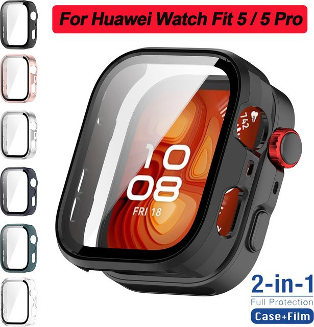 Displayschutz für Huawei Watch Fit 5 Pro, Kunststoff, Silber - Bild 1