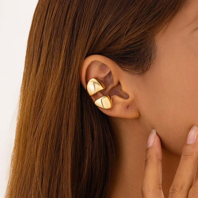 sharelucky Ohrclip, C-förmig, Gold, Damen - Bild 1