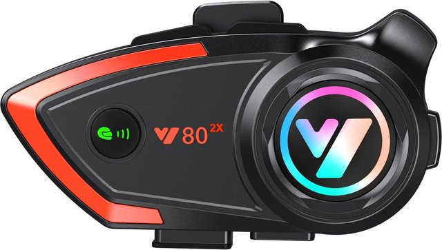 VehicleKit Motorrad-Gegensprechanlage Helm-BT-Headset mit Bluetooth in Schwarz - Bild 1