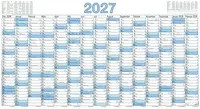 ZETTLER Plakatkalender 2027 Wandkalender Monatlich in Schwarz Blau Weiß - Bild 1