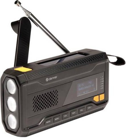 Denver SCD-2033 Notfallradio DAB+ UKW mit Handkurbel und Powerbank-Funktion Schwarz - Bild 1