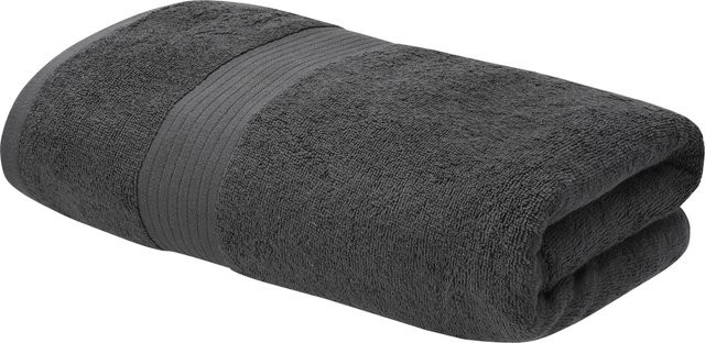 LIVARNO Frottier-Duschtuch aus Baumwolle, Grau, Breite: 70 cm, Höhe: 140 cm - Bild 1