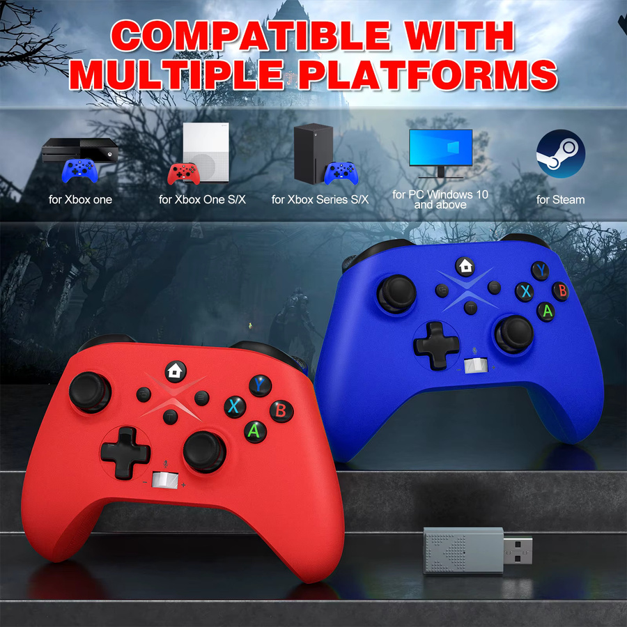 Turpow Wireless Gamepad 2.4G Bluetooth Controller mit 6-Achsen-Gyroskop und Turbo-Funktion für Xbox One Slim Series S/X und PC - Bild 2