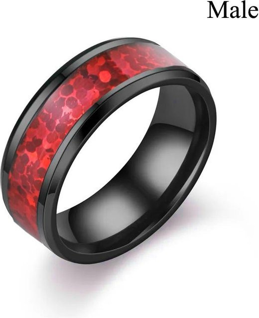 YIRAN Partnerringe Edelstahl, Schwarz, Zirkonia, Unisex - Bild 1