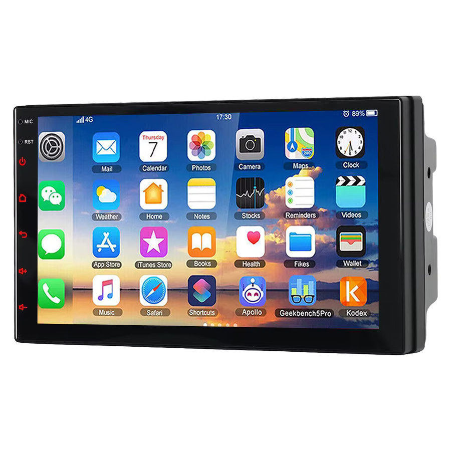 ESSGOO Universelles 2 DIN Autoradio mit 7 Zoll Android 15 Display, 4GB RAM + 128GB Speicher, Wireless Carplay, GPS, WiFi, Bluetooth und Mirror Link in Schwarz - Bild 7