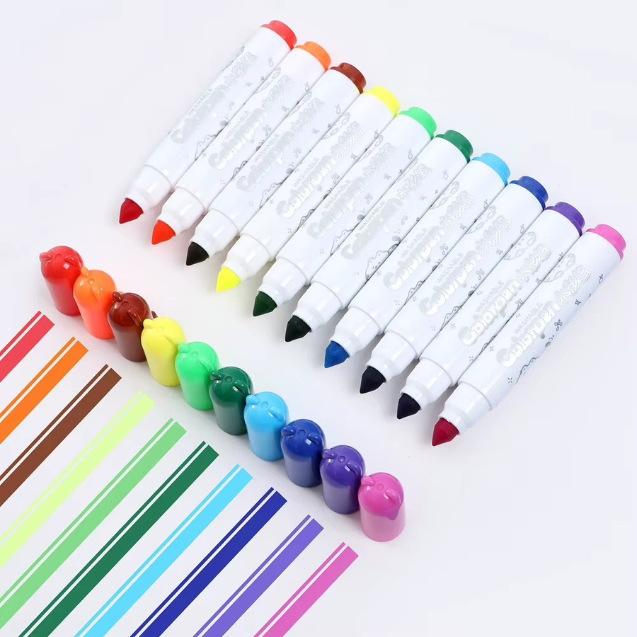 Waschbare Aquarellmarker für Kinder in Bunt / Mehrfarbig, 12er Set - Bild 2
