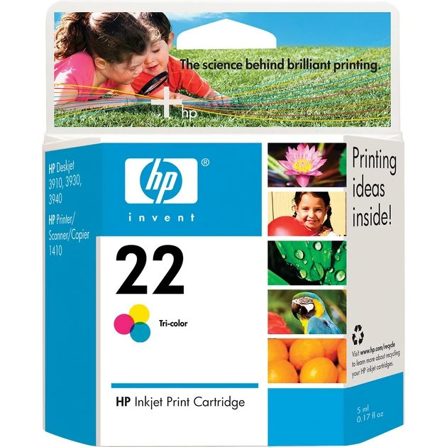 HP Tinte Nr. 22 C9352A Dreifarbig Gelb, Magenta und Multicolour für OfficeJet und DeskJet - Bild 1