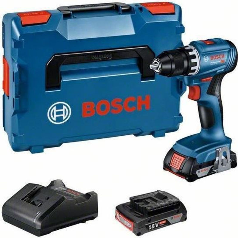 Bosch Professional Akku-Bohrschrauber GSR 18V-45 in Blau mit 2 Akkus und Ladegerät in L-BOXX - Bild 2