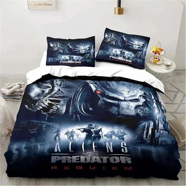 Alien Vs. Predator Bettwäsche Set von JMG Household Supplies, Schwarz, Microfaser, B/H: 135 x 200 cm - Bild 1