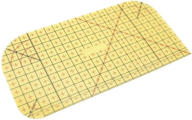 Heißes Bügel-Lineal zum Schneiden von Patches für Handwerk und DIY-Näharbeiten in Gelb - Bild 1