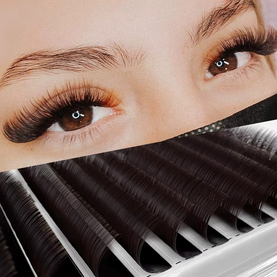ABONNIE Brown Ellipse Flat Wimpernverlängerung, 0,15 0,20, Einzelwimpern - Bild 1