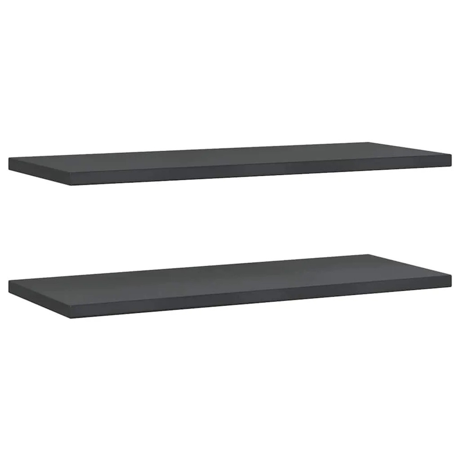 vidaXL Wandregale 2er-Set aus Edelstahl in Schwarz, B: 100 cm, T: 40 cm, H: 3 cm - Bild 2